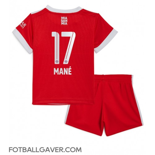 Bayern Munich Sadio Mane #17 Fotballklær Hjemmedraktsett Barn 2022-23 Kortermet (+ korte bukser)